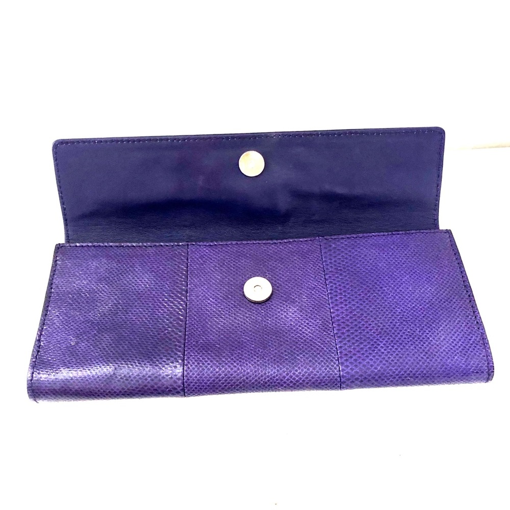 Gucci Horsebit Rare Python Clutch. Deep Purple. L… - image 3